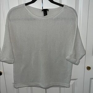 H&M Pale Blue Knit Short Sleeve Top